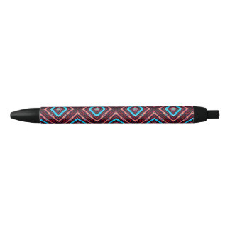 Caneta Preta Diamante Azul