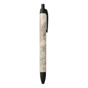 Caneta Preta Dinamarca com o mapa inserir de Islândia