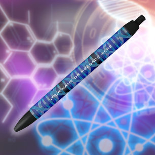 Caneta Preta DNA Personalizado Azul Ciência