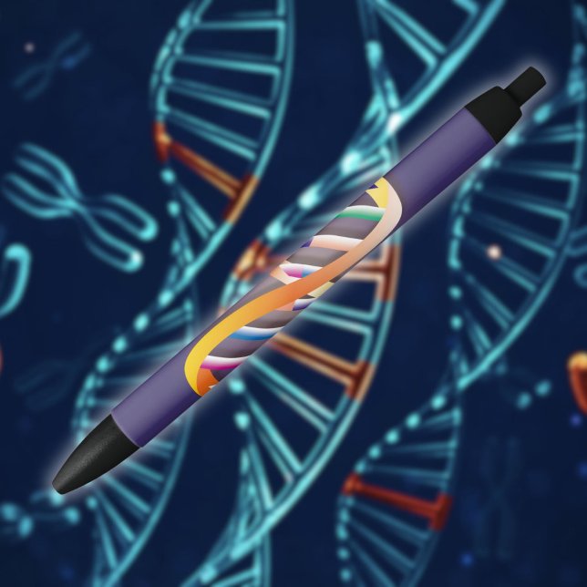 Caneta Preta DNA Spotlight Science (DNA Helix Cool Modern Science Pen)