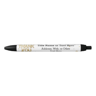 Caneta Preta Dourada Gliter Silver Foil Impressão Confetti Obri