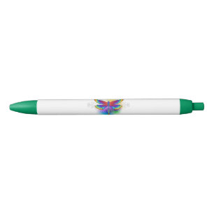 Caneta Preta Dragonfly Poligonal