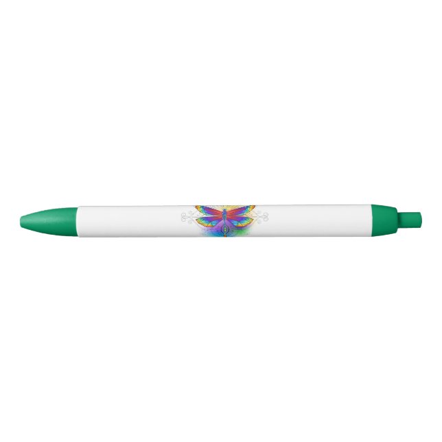 Caneta Preta Dragonfly Poligonal (Frente)