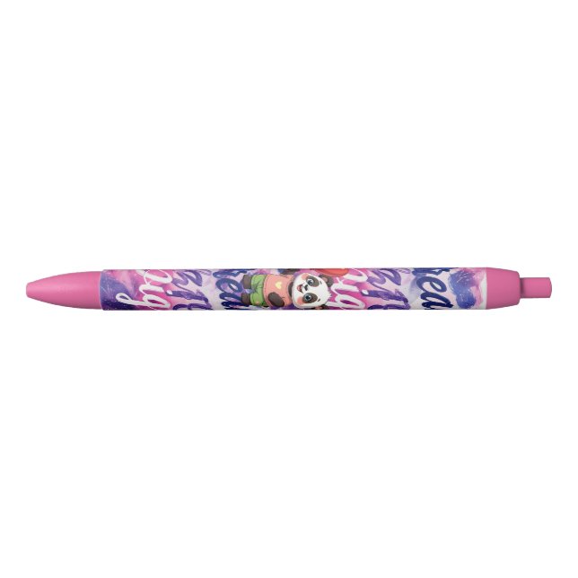 Caneta Preta "DREAM BIG" Cute Panda Inspirational Pen (Frente)