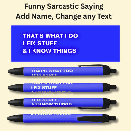 Caneta Preta É o que faço para consertar coisas e sei coisas