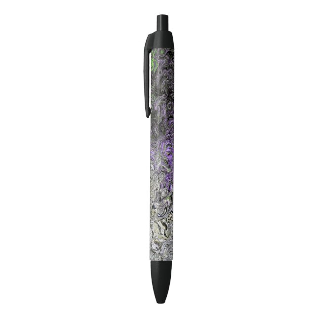 Caneta Preta Efeito Marbled/Efeitos Digitais/preto, verde, roxo (Topo (Vertical))