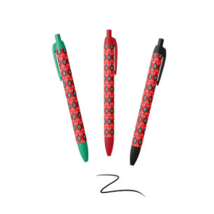 Caneta Preta Eixo Vermelho