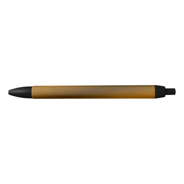 Caneta Preta Elegante Bronze Falso Escovado (Frente)