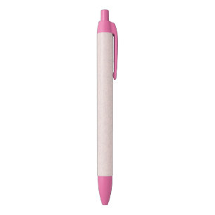 Caneta Preta Elegante e Estiloso Chic Padrão Rosa Pérola Amêndo