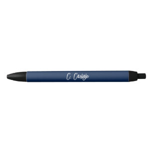 Caneta Preta Elegante Roteiro Moderno Manuscrito Personalizado
