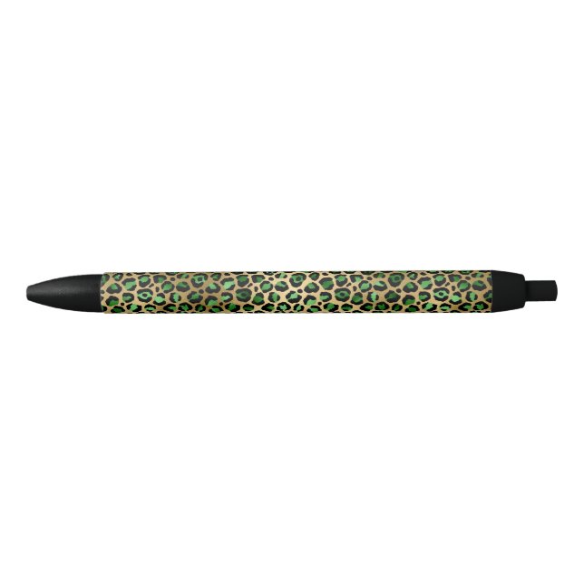 Caneta Preta Emerald e Dourado Safari Series Design 8 (Frente)
