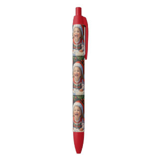 Caneta Preta Emerald Simple Cute Santa Menina