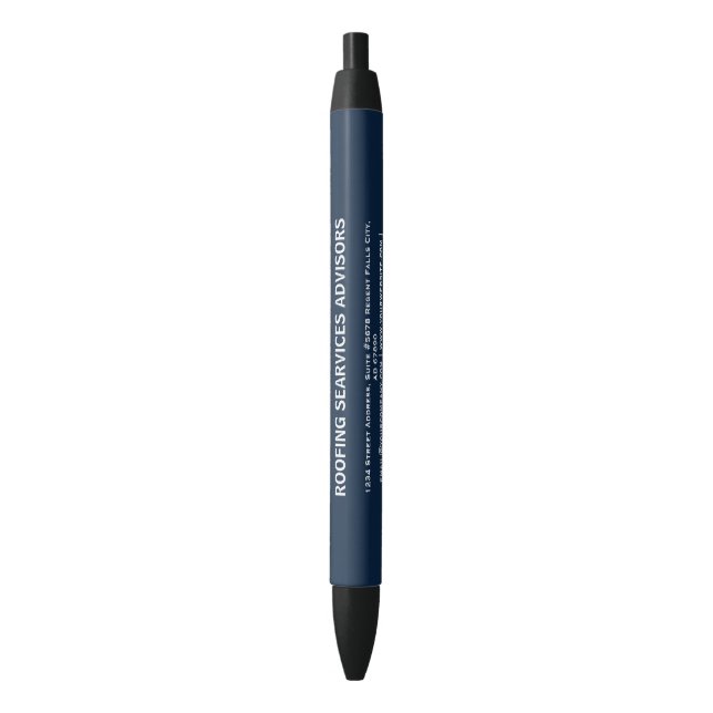 Caneta Preta Empresa de Cobertura | Serviços de Logotipo Person (Frente Vertical)