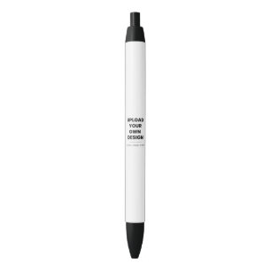 Caneta Preta Envie Seu Próprio Design Aqui Modelo Personaliza