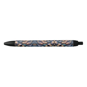 Caneta Preta Escamas Deslumbrantes