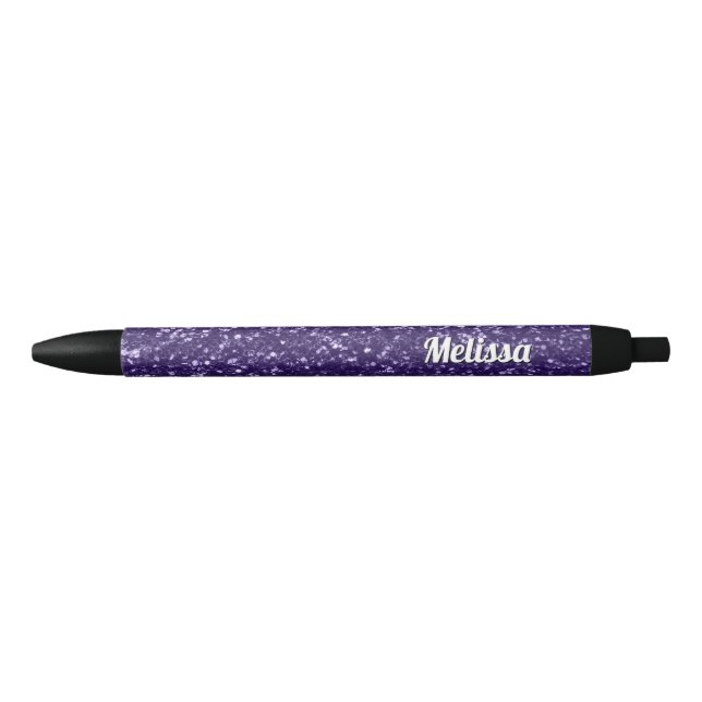 Caneta Preta Escuridão ultra violeta púrpura Personalizar (Frente)