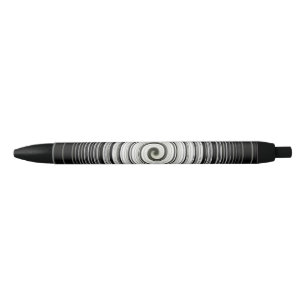 Caneta Preta Espiral branca e negra