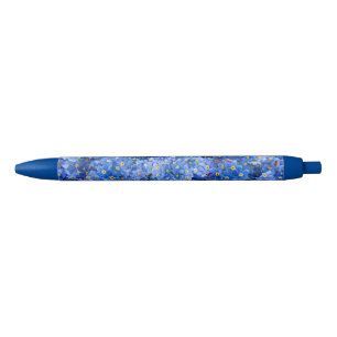 Caneta Preta Esquece-me do padrão da Flor