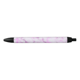 Caneta Preta Estilo de mármore elegante - rosa roxo