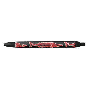 Caneta Preta esturjão vermelho nadando
