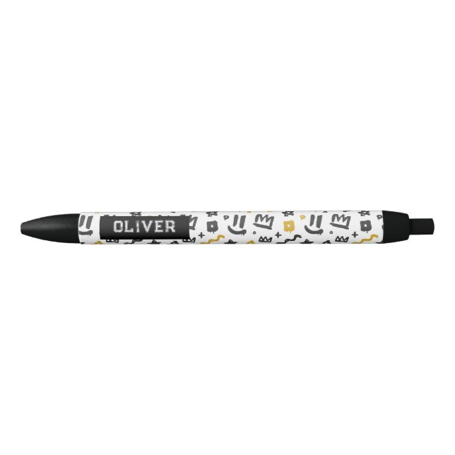 Caneta Preta Etiquetas de salto de salto de Grafite personaliza (Frente)