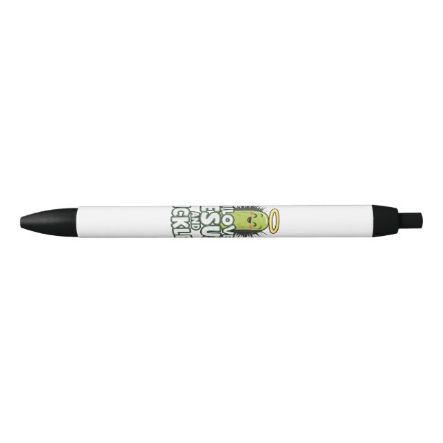 Caneta Preta Eu Amo Jesus E Picles (Frente)