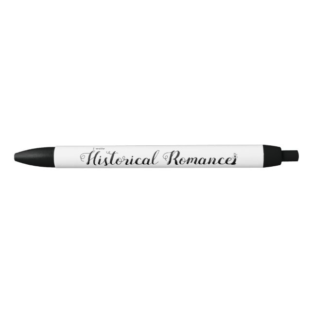 Caneta Preta Eu escrevo romance histórico (Frente)