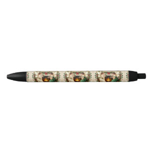 Caneta Preta Fadas Vitorianas Espírito de Natal