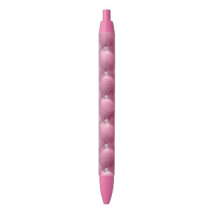 Caneta Preta Faux Velvet, de luxo Glam Soft, rosa,