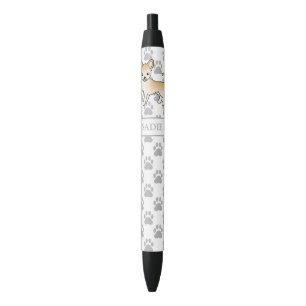 Caneta Preta Fawn Casaco Chihuahua Cartoon Cachorro e Nome