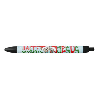 Caneta Preta Feliz aniversario Jesus