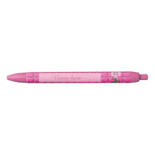 Caneta Preta Feliz Dia da Abelha Menina Rosa Bumblebee de Anive
