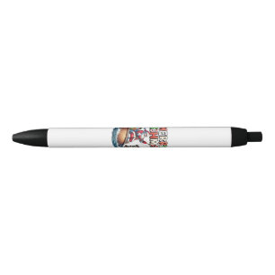Caneta Preta Feliz Fishmas Papai Noel Amantes de Pesca Fun Dive