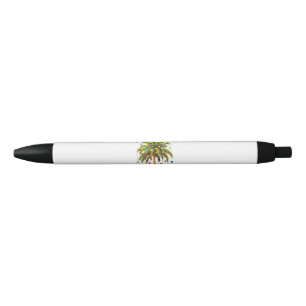 Caneta Preta Feliz Natal Palm Tree Light Havaiana Tropical