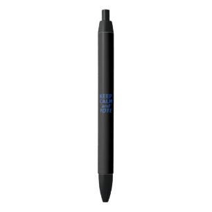 Caneta Preta "Fique calmo e vote" - azul preto