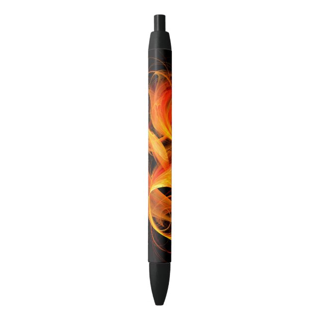 Caneta Preta Fireball Abstrato Art (Frente Vertical)