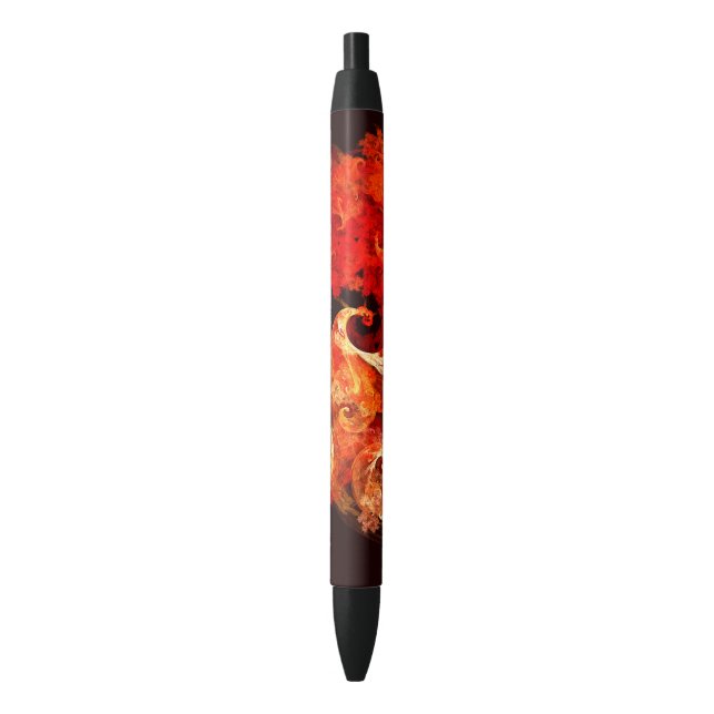 Caneta Preta Firebird Abstrato Art (Frente Vertical)