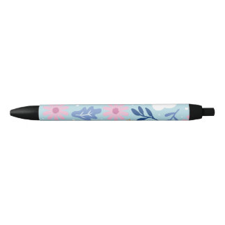 Caneta Preta Flor minimalista