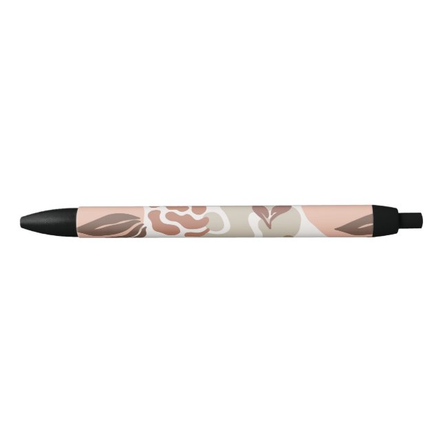 Caneta Preta Floral botânico minimal  (Frente)