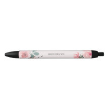 Floral de Aquarela Rosa Bege