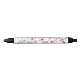 Caneta Preta floral elegante