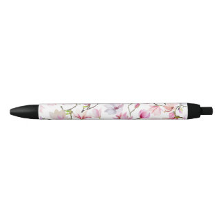 Caneta Preta floral elegante