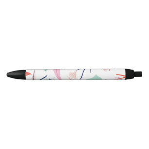 Caneta Preta Floral minimalista