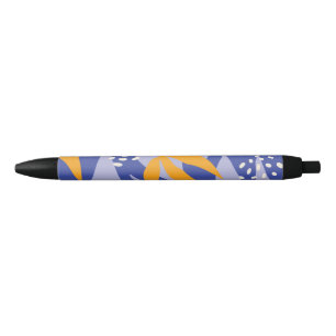 Caneta Preta Floral minimalista