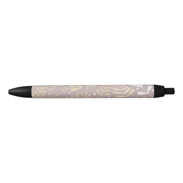 Caneta Preta Floral minimalista  (Frente)
