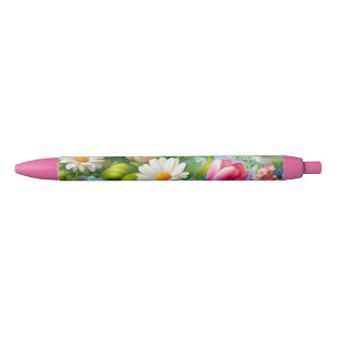 Caneta Preta Floral/primavera trabalho de arte