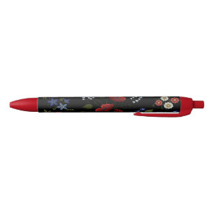 Caneta Preta Flores