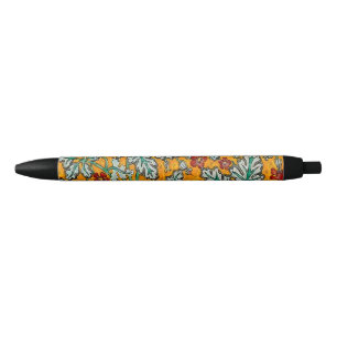 Caneta Preta Flores Amarelas de Betty