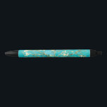 Caneta Preta Flores da amêndoa de Van Gogh<br><div class="desc">" Van Gogh",  vincent,  "amêndoa floresce",  as flores,  famoso,  pintando,  vintage,  arte,  floral,  azul</div>