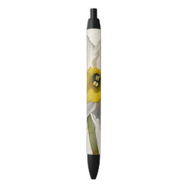 Caneta Preta Flores de Íris em Aquarela Moderna